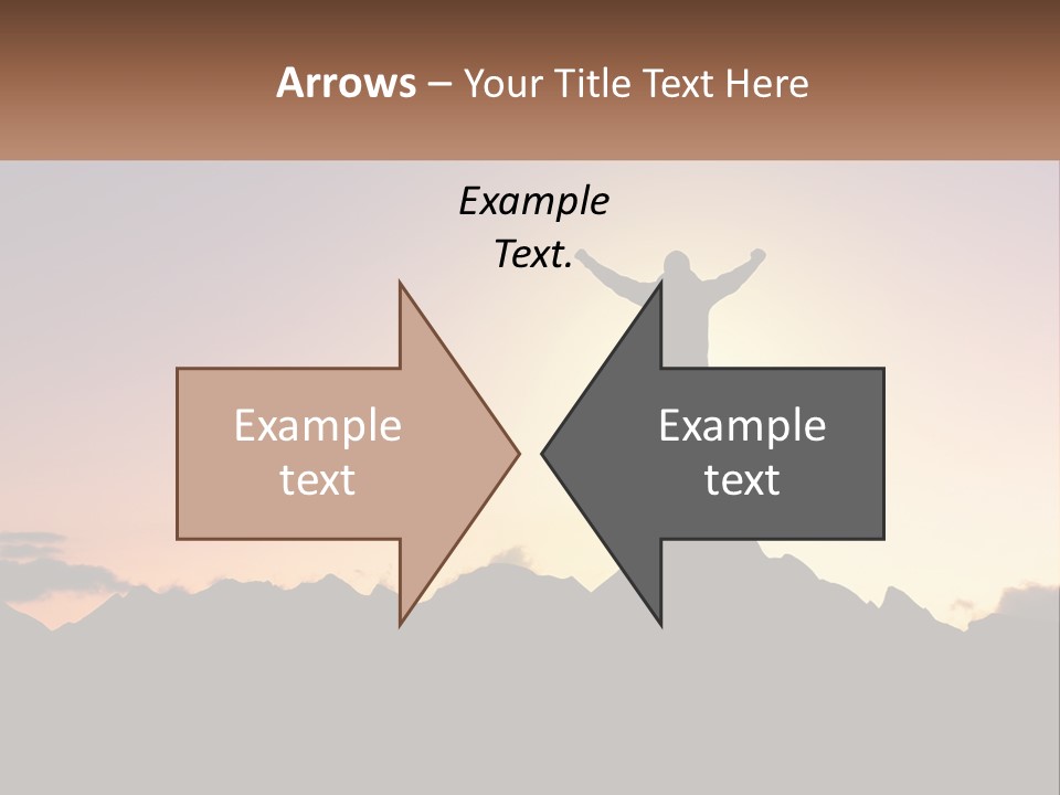 Climb The Mountain And See The Sunset PowerPoint Template