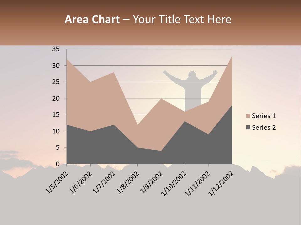 Climb The Mountain And See The Sunset PowerPoint Template