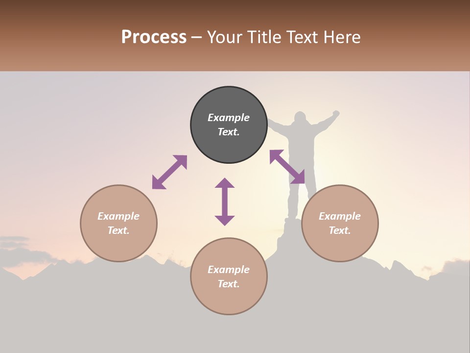 Climb The Mountain And See The Sunset PowerPoint Template