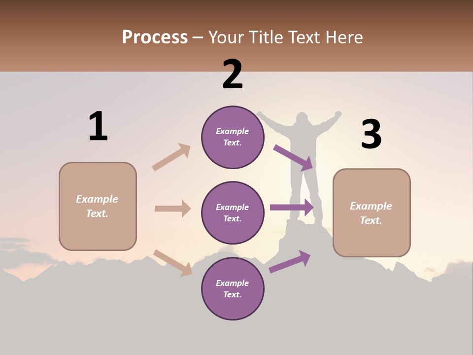 Climb The Mountain And See The Sunset PowerPoint Template