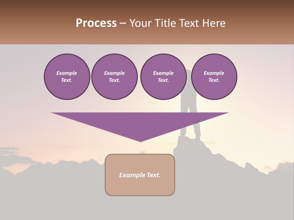 Climb The Mountain And See The Sunset PowerPoint Template