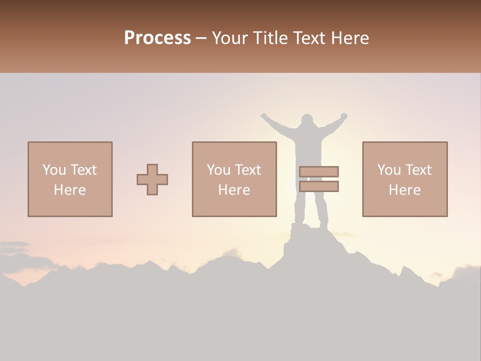 Climb The Mountain And See The Sunset PowerPoint Template