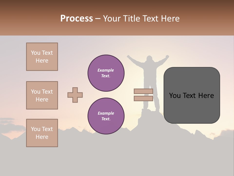 Climb The Mountain And See The Sunset PowerPoint Template