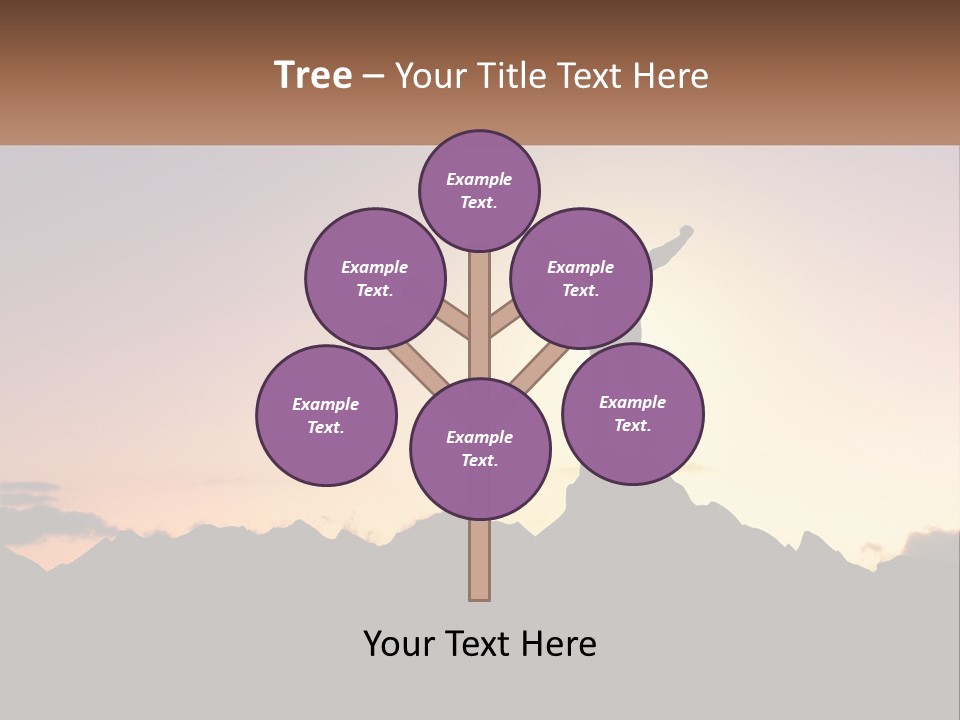 Climb The Mountain And See The Sunset PowerPoint Template
