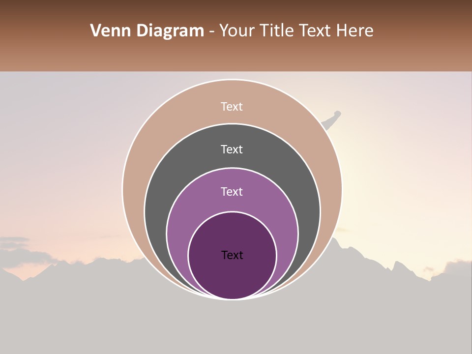 Climb The Mountain And See The Sunset PowerPoint Template