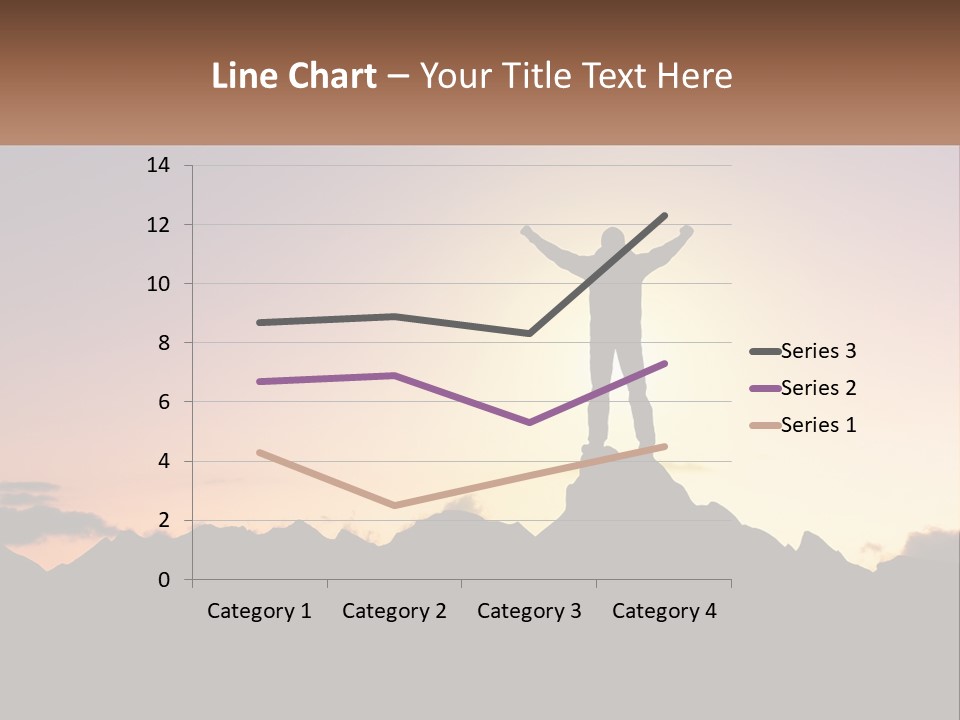 Climb The Mountain And See The Sunset PowerPoint Template