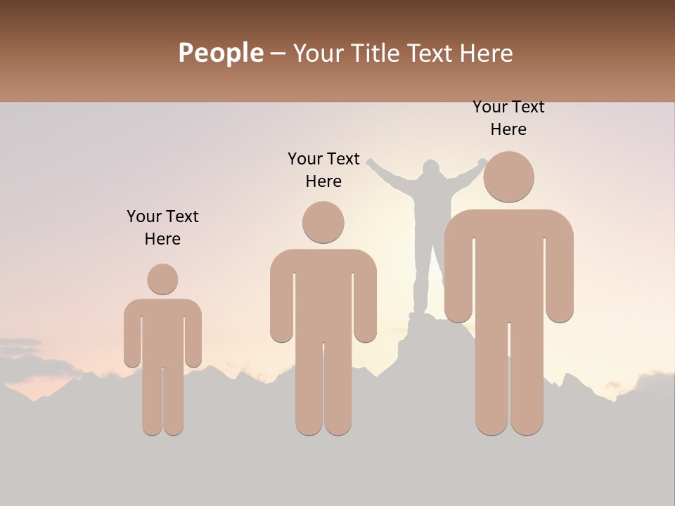 Climb The Mountain And See The Sunset PowerPoint Template