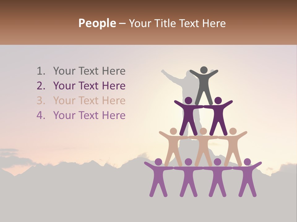 Climb The Mountain And See The Sunset PowerPoint Template