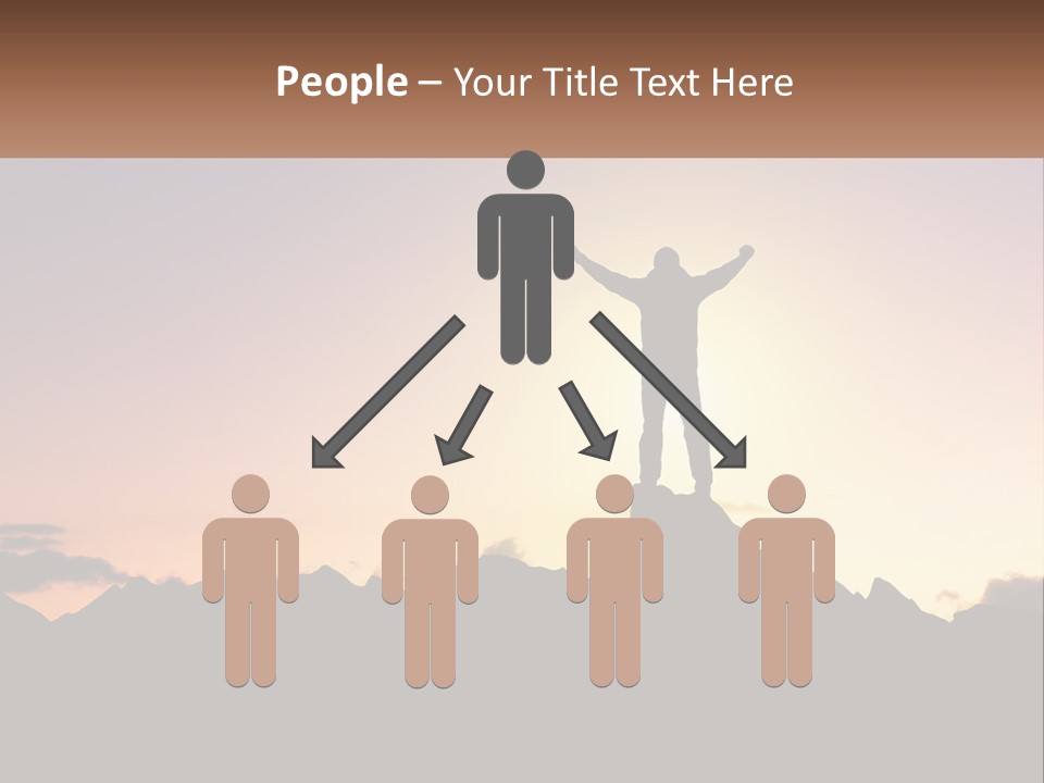 Climb The Mountain And See The Sunset PowerPoint Template