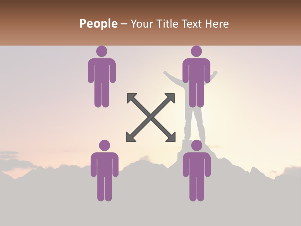 Climb The Mountain And See The Sunset PowerPoint Template
