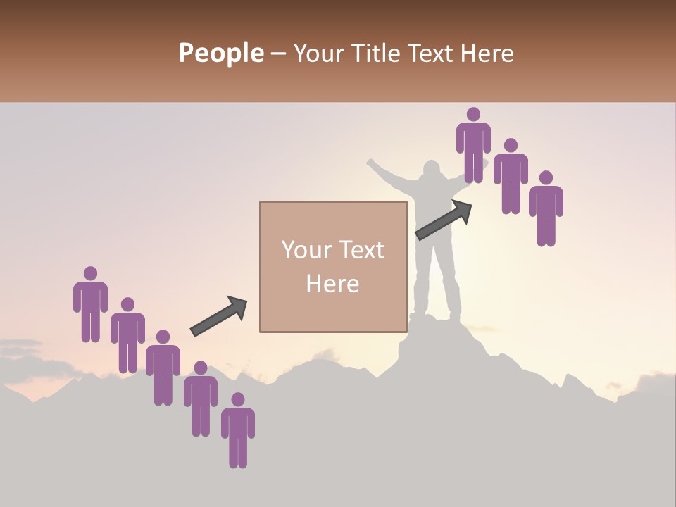 Climb The Mountain And See The Sunset PowerPoint Template