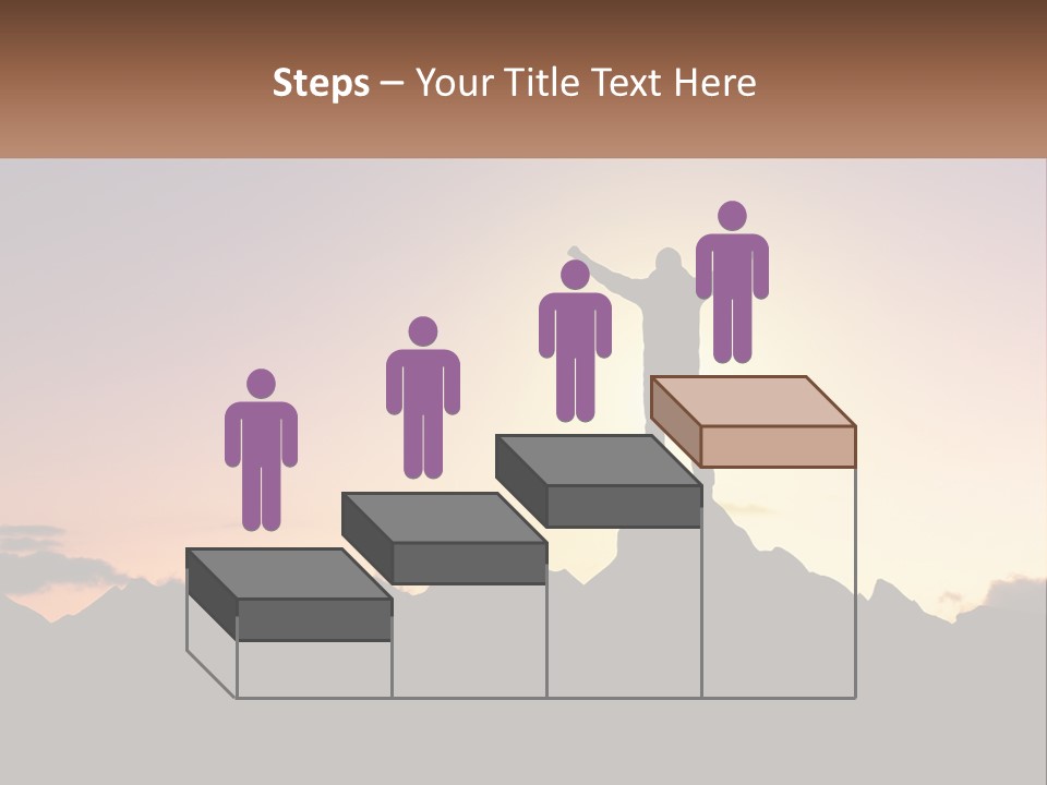 Climb The Mountain And See The Sunset PowerPoint Template