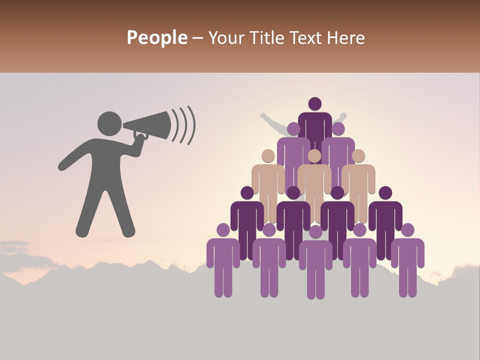 Climb The Mountain And See The Sunset PowerPoint Template