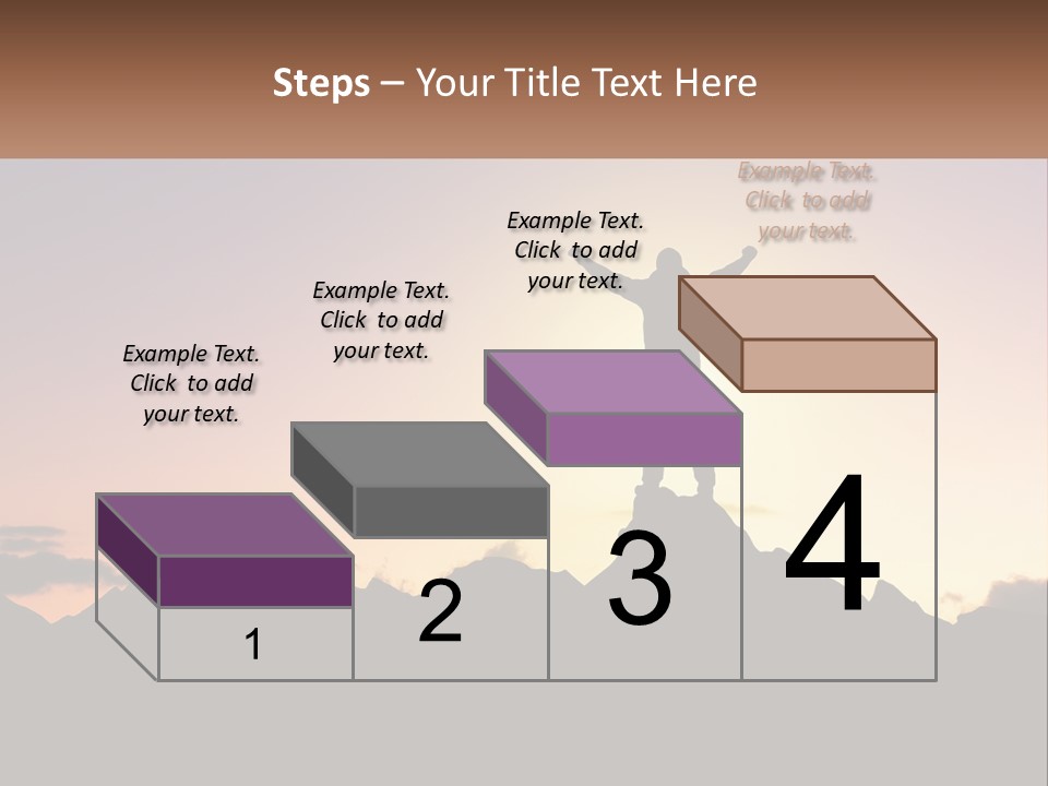 Climb The Mountain And See The Sunset PowerPoint Template