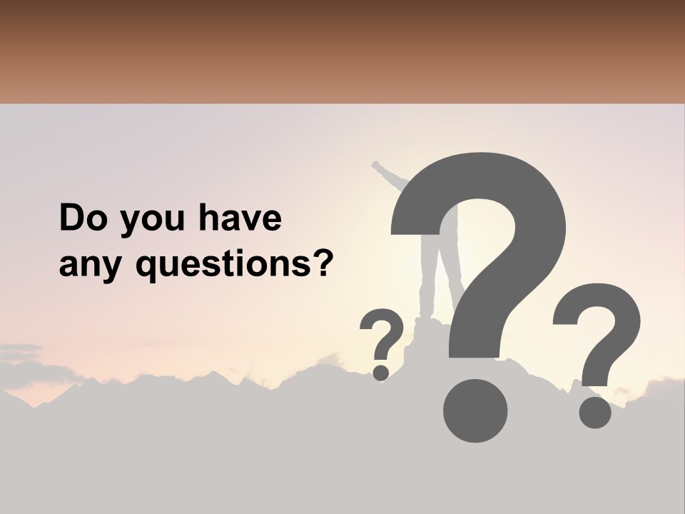 Climb The Mountain And See The Sunset PowerPoint Template