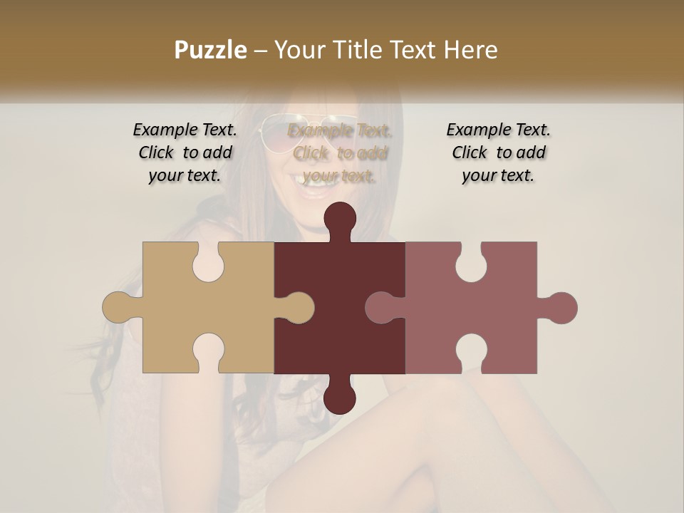 Girl In Sunglasses PowerPoint Template