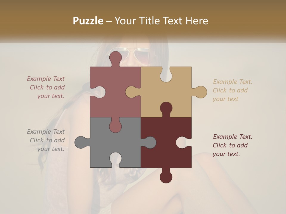 Girl In Sunglasses PowerPoint Template