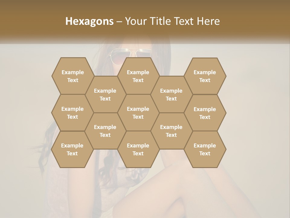 Girl In Sunglasses PowerPoint Template