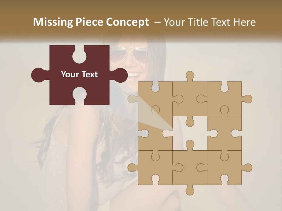 Girl In Sunglasses PowerPoint Template