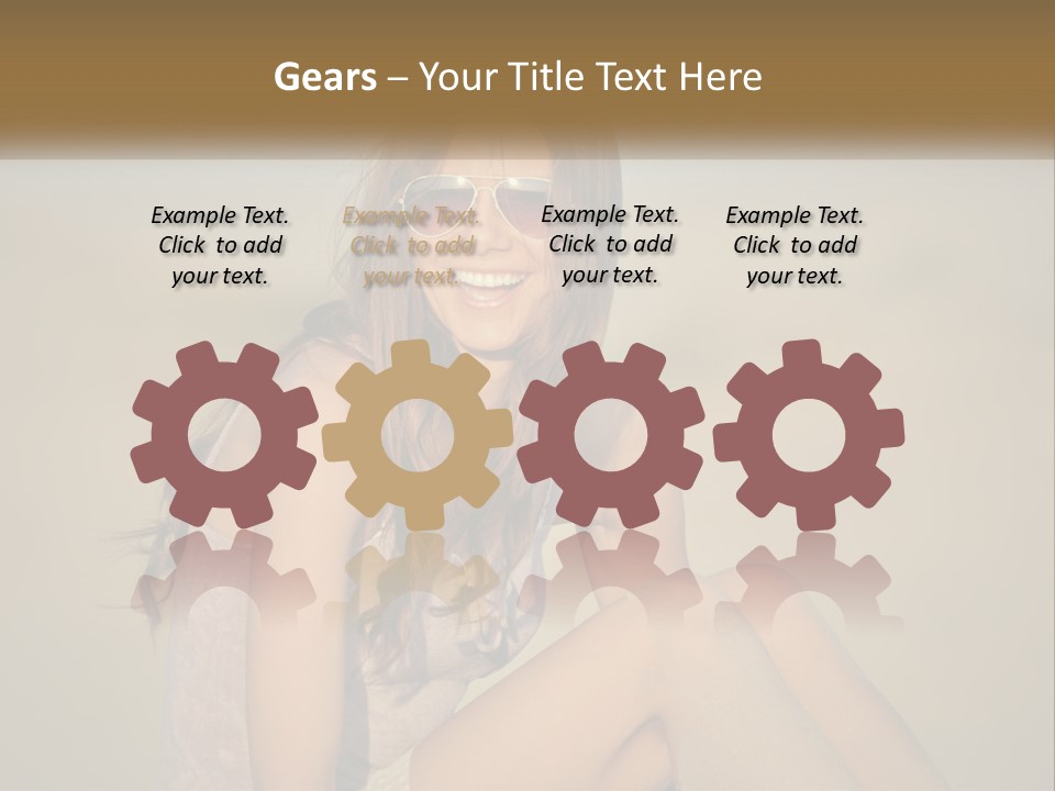 Girl In Sunglasses PowerPoint Template