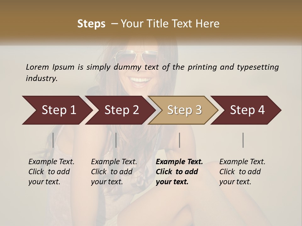 Girl In Sunglasses PowerPoint Template