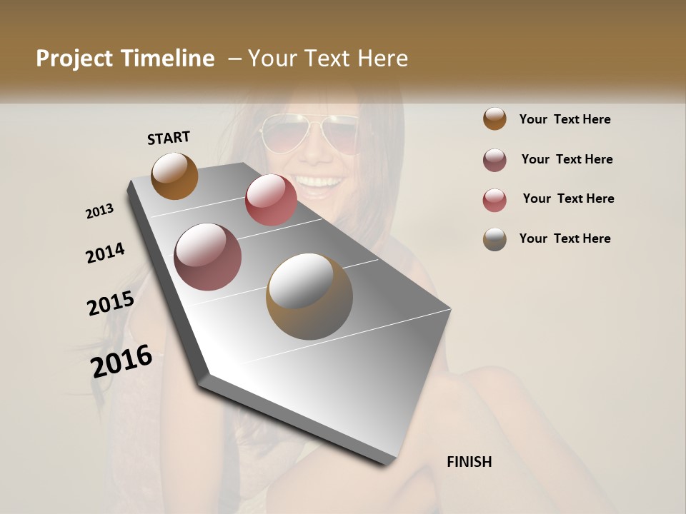 Girl In Sunglasses PowerPoint Template