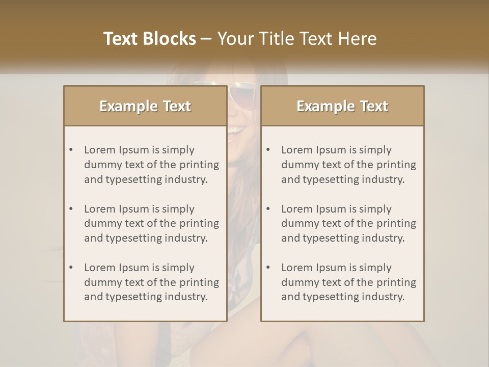 Girl In Sunglasses PowerPoint Template