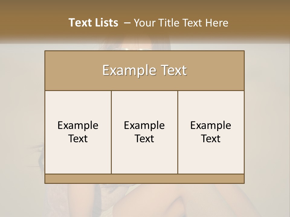 Girl In Sunglasses PowerPoint Template