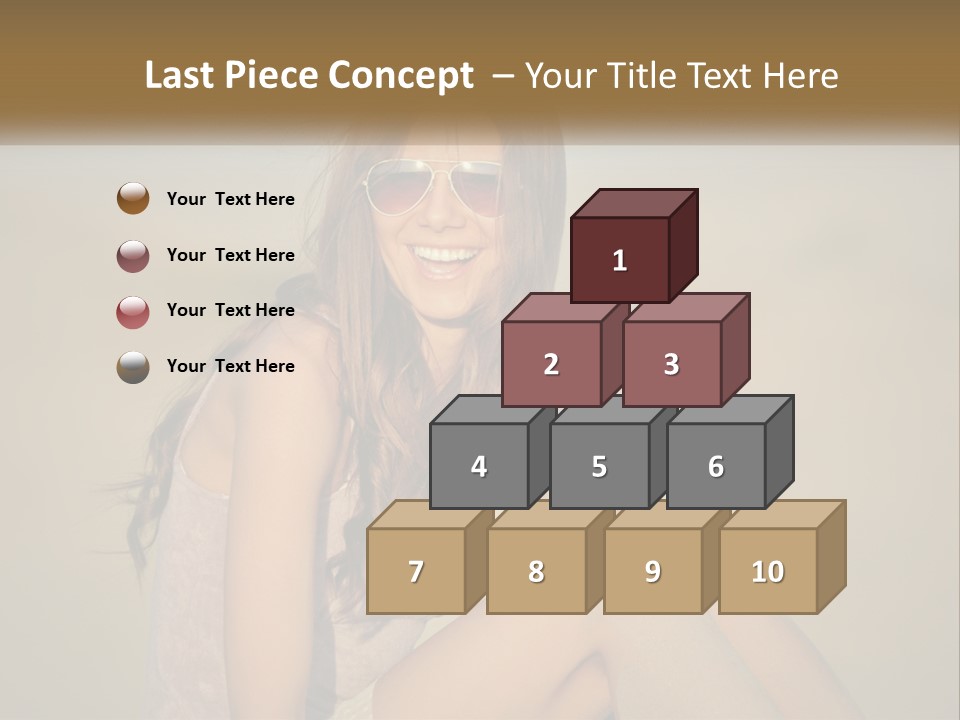 Girl In Sunglasses PowerPoint Template