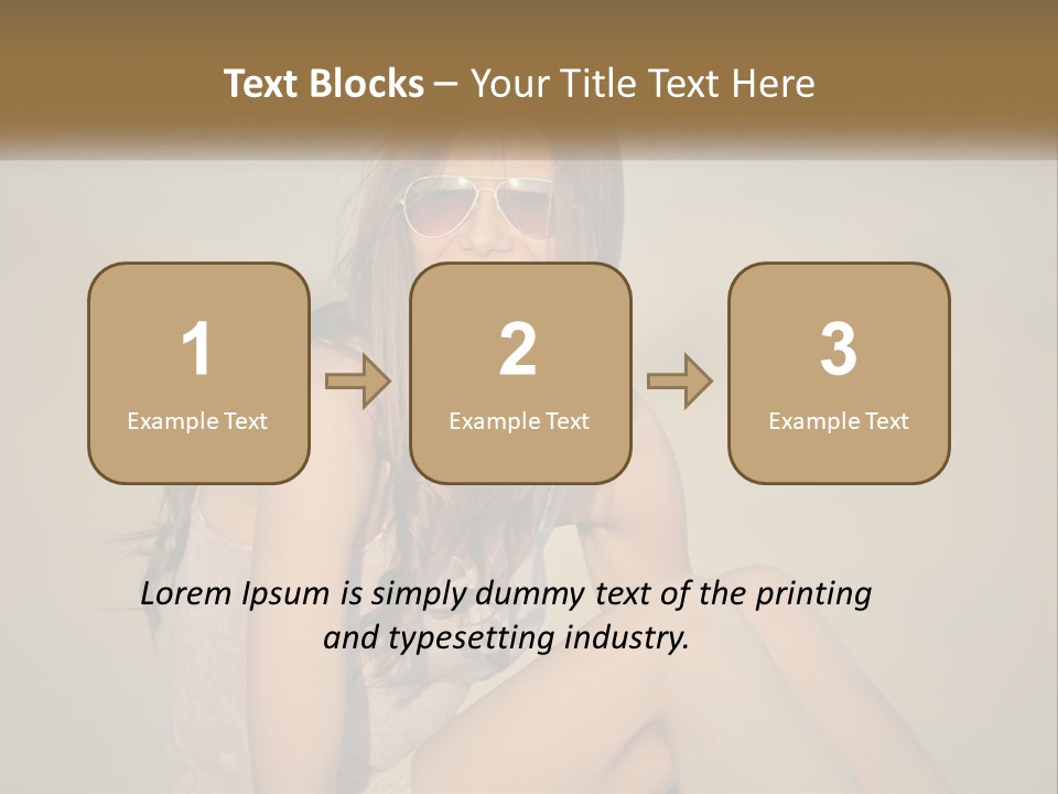 Girl In Sunglasses PowerPoint Template