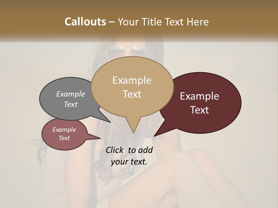 Girl In Sunglasses PowerPoint Template