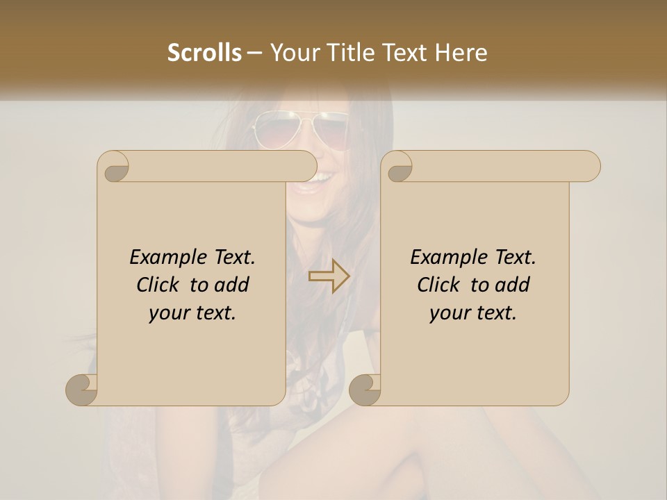 Girl In Sunglasses PowerPoint Template