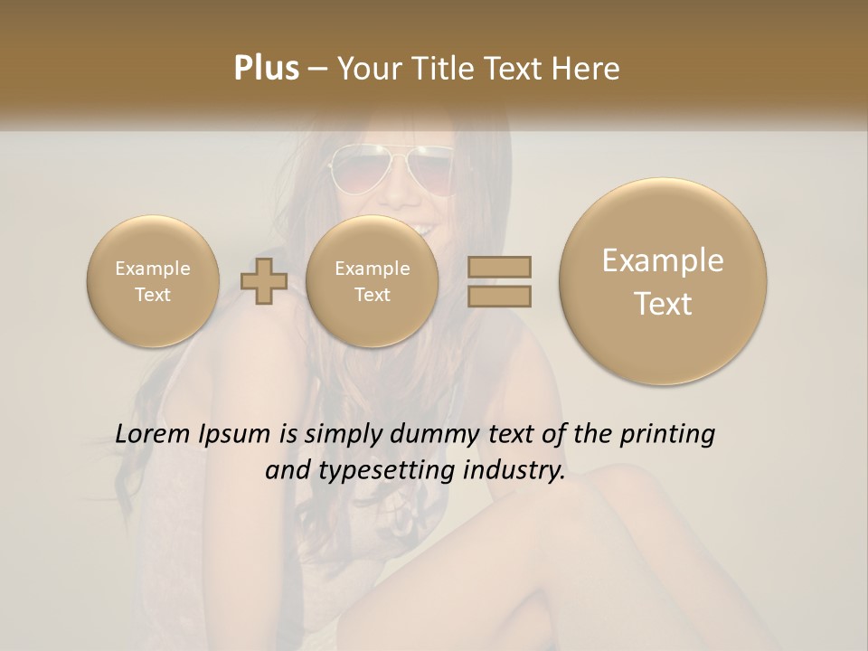 Girl In Sunglasses PowerPoint Template