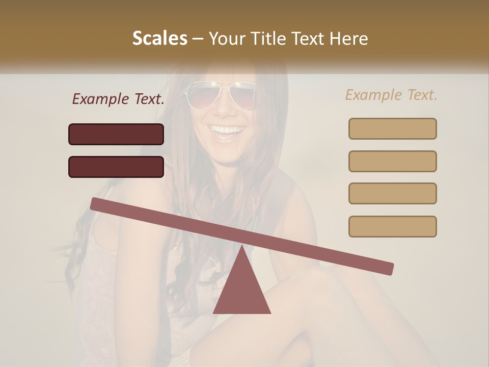 Girl In Sunglasses PowerPoint Template