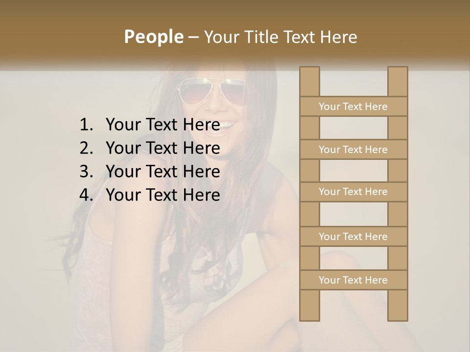 Girl In Sunglasses PowerPoint Template