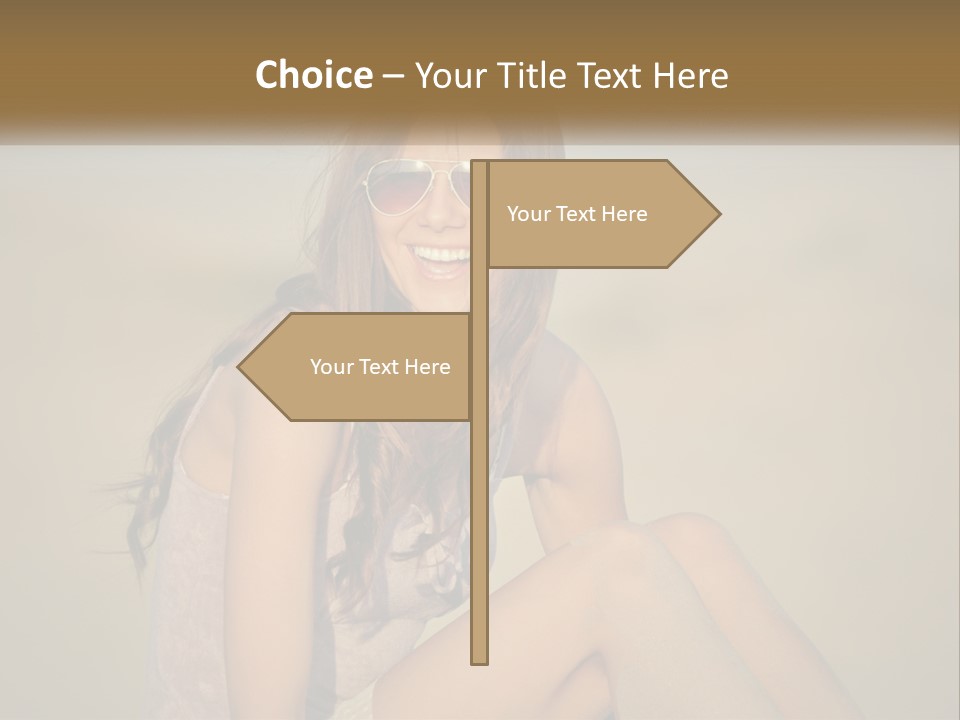 Girl In Sunglasses PowerPoint Template