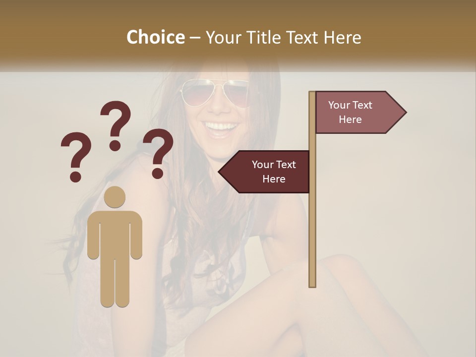 Girl In Sunglasses PowerPoint Template