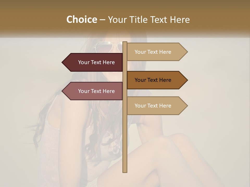 Girl In Sunglasses PowerPoint Template