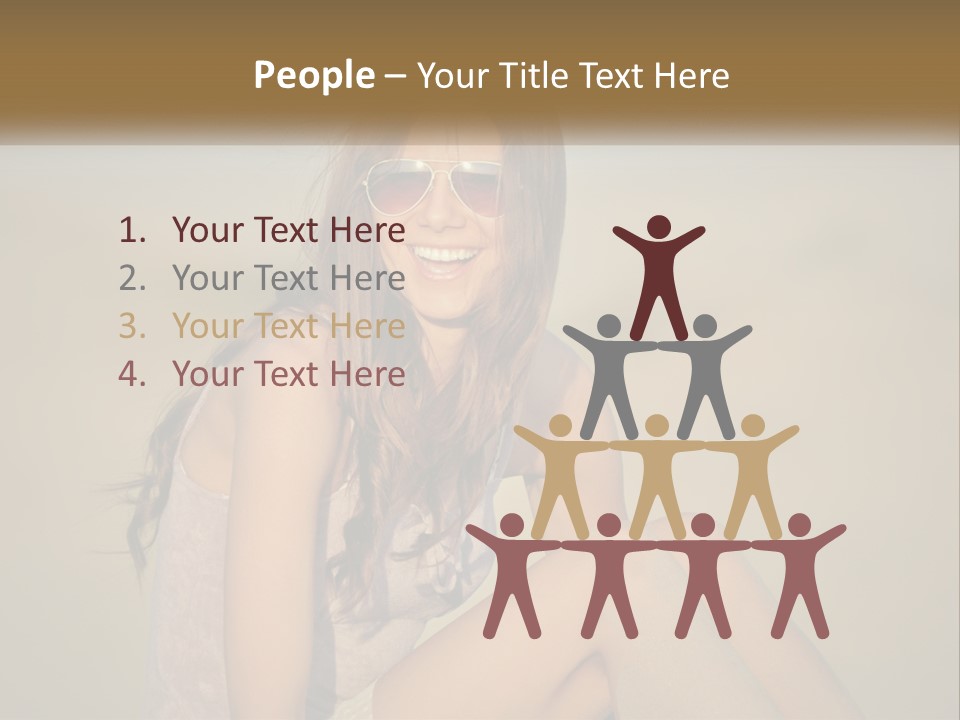 Girl In Sunglasses PowerPoint Template