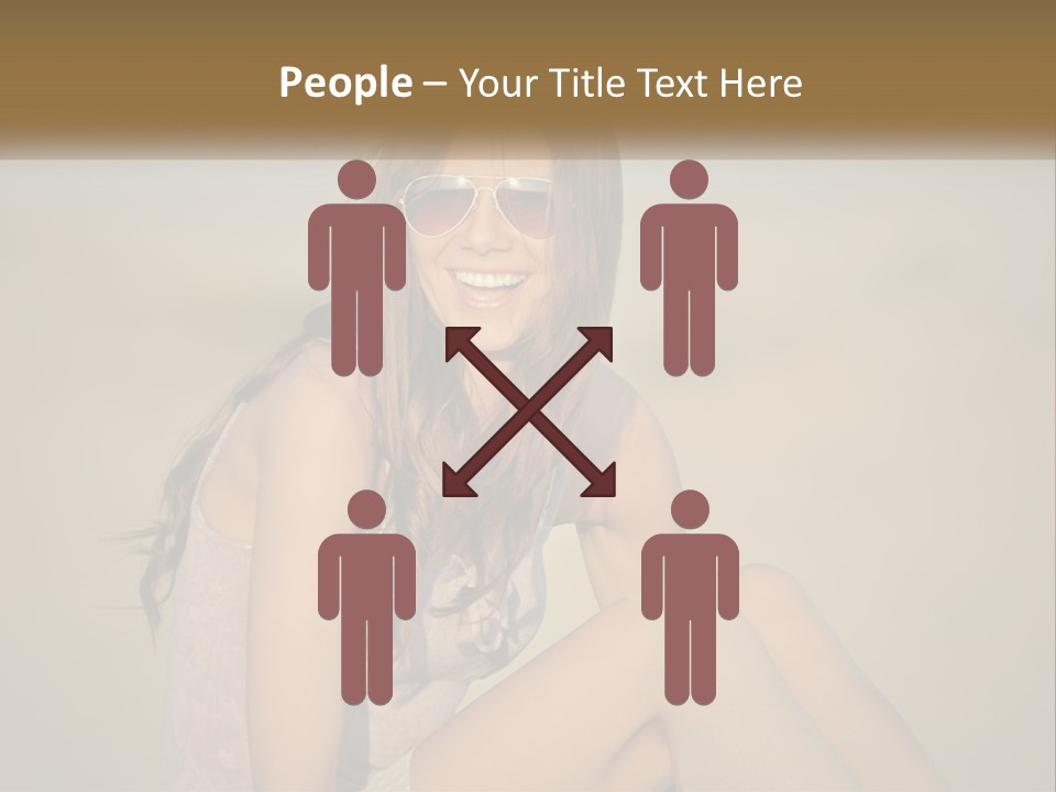 Girl In Sunglasses PowerPoint Template