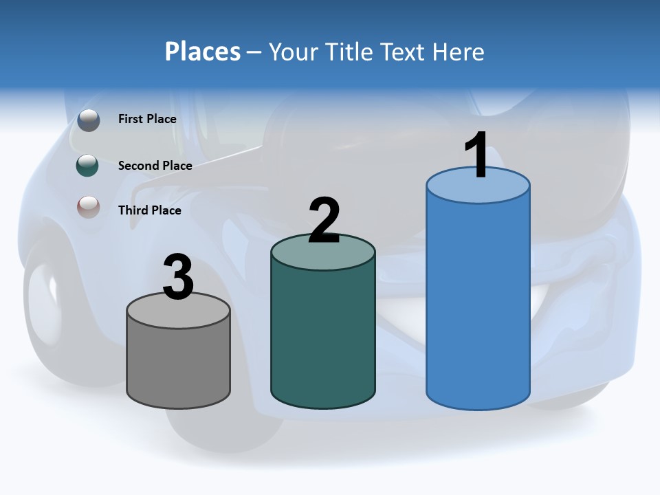 Illustration Of A Car With Glasses PowerPoint Template