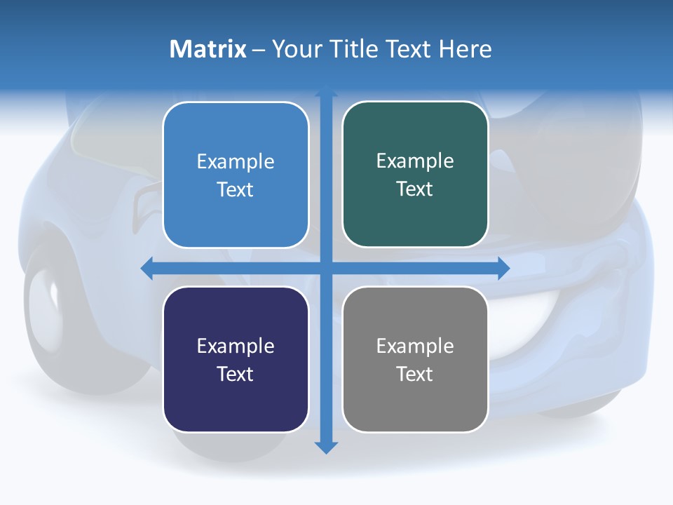 Illustration Of A Car With Glasses PowerPoint Template