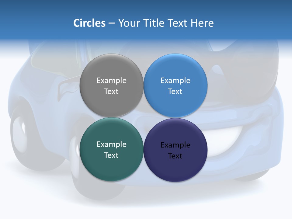 Illustration Of A Car With Glasses PowerPoint Template