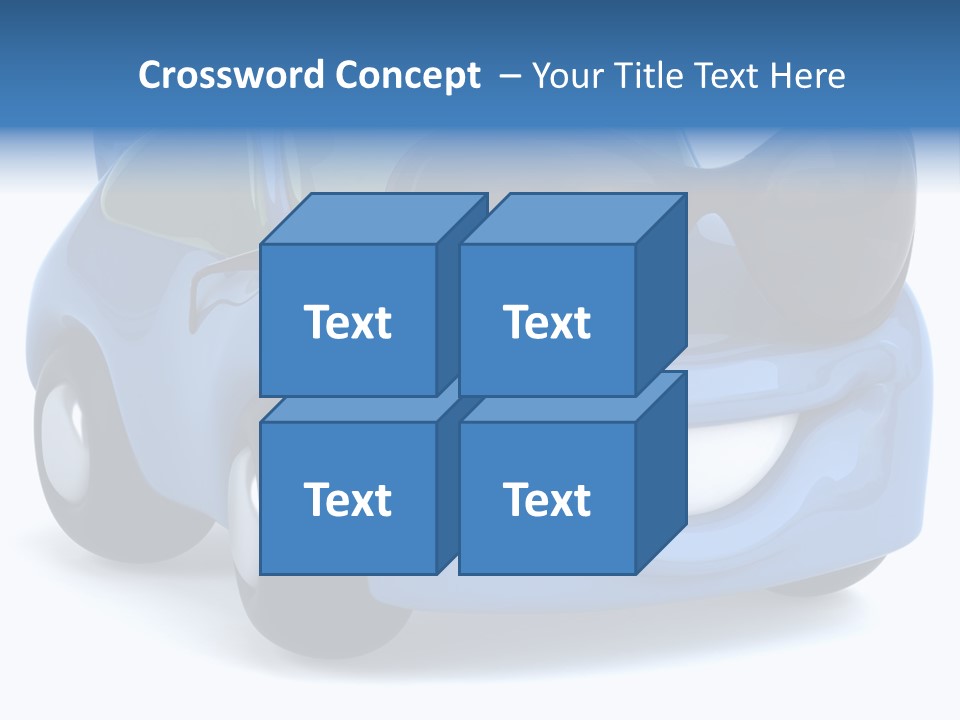 Illustration Of A Car With Glasses PowerPoint Template