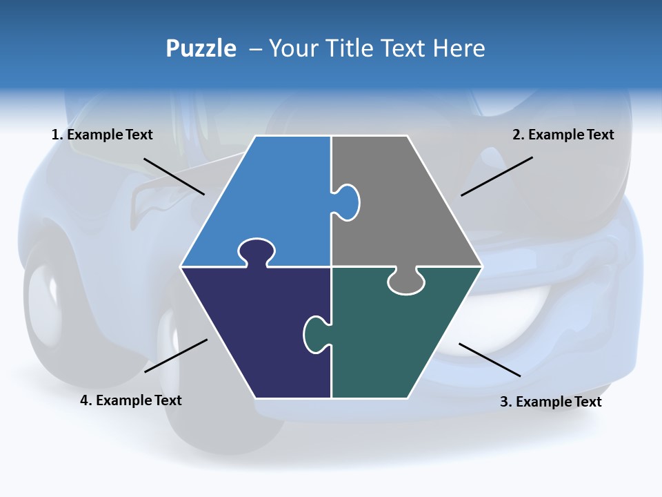 Illustration Of A Car With Glasses PowerPoint Template