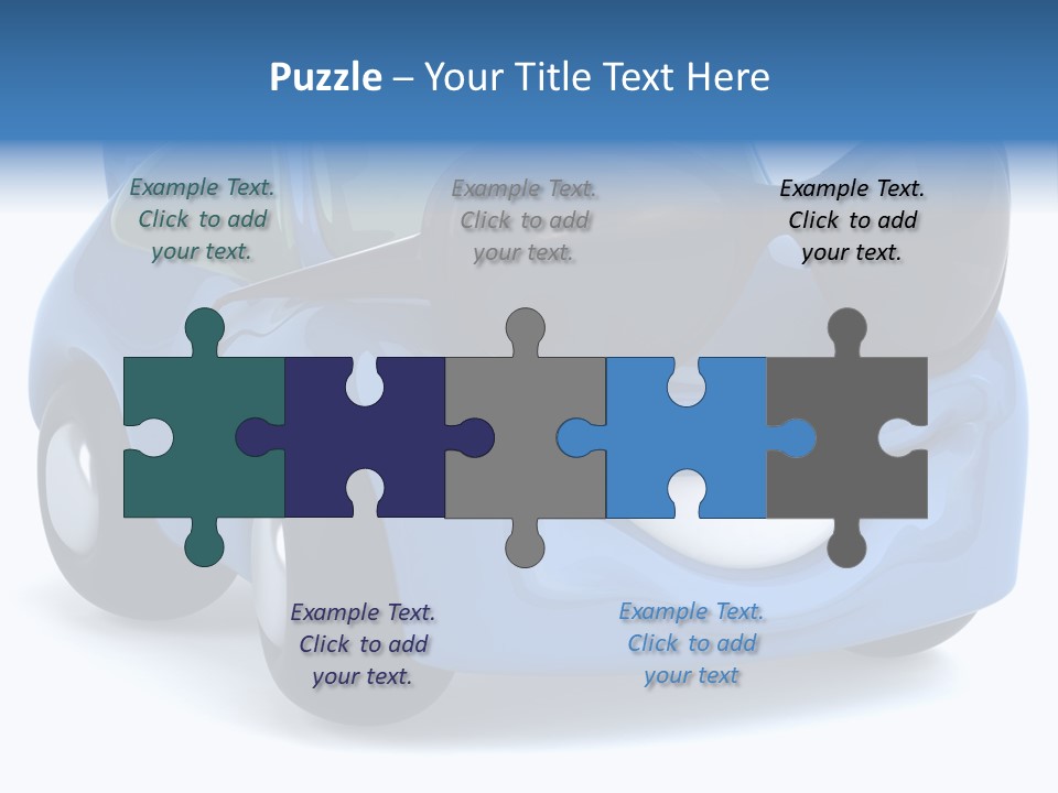 Illustration Of A Car With Glasses PowerPoint Template