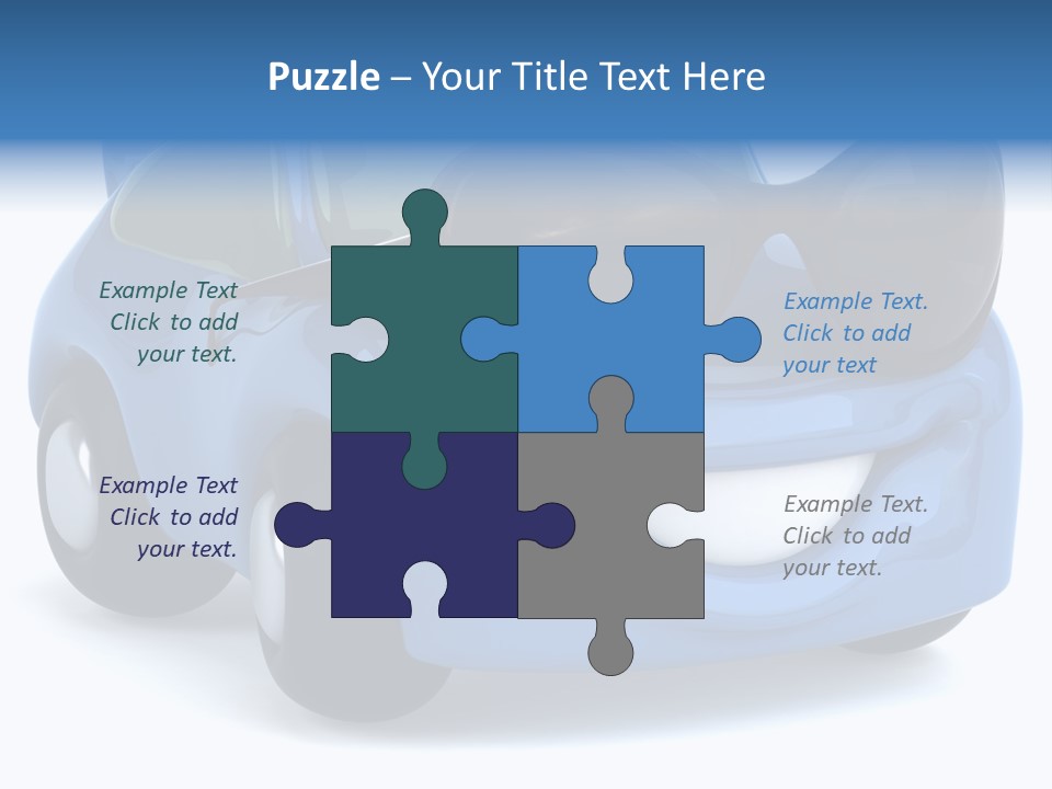Illustration Of A Car With Glasses PowerPoint Template