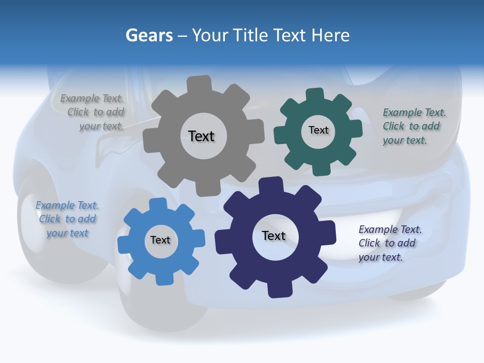 Illustration Of A Car With Glasses PowerPoint Template