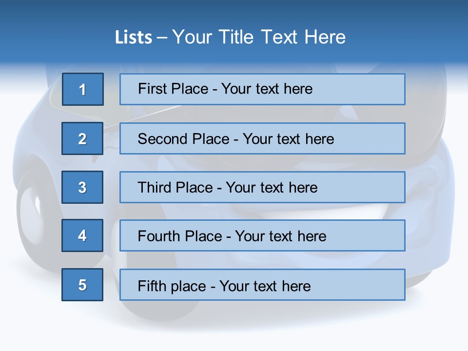 Illustration Of A Car With Glasses PowerPoint Template