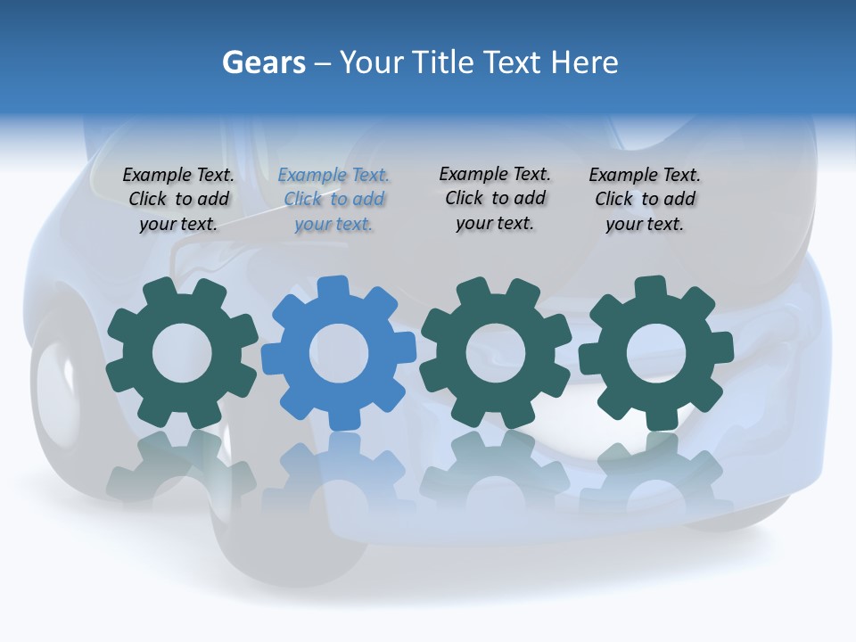 Illustration Of A Car With Glasses PowerPoint Template